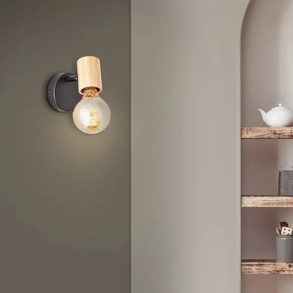 Brilliant - Faretto da parete KERRY 1xE27/40W/230V bambù