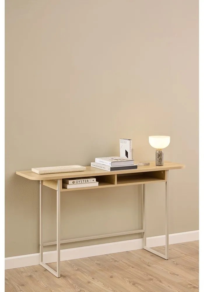 Tavolo consolle di colore naturale con effetto rovere 40x140 cm Darlington – Actona