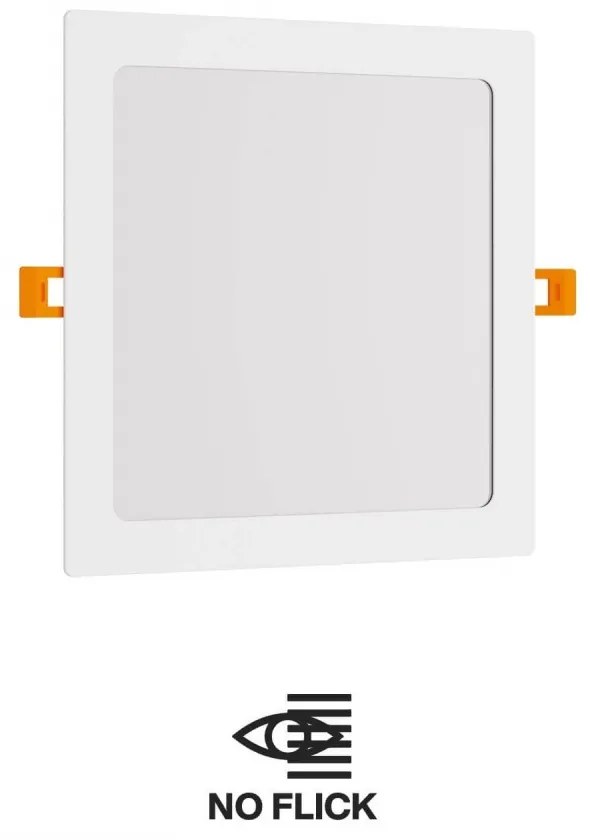Pannello LED Quadrato 20W, 2.000lm, no Flickering, Foro 205x205mm Colore Bianco Caldo 3.000K