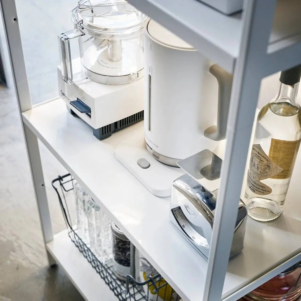 Scaffale bianco opaco in acciaio 60x170x46,5 cm Tower – YAMAZAKI