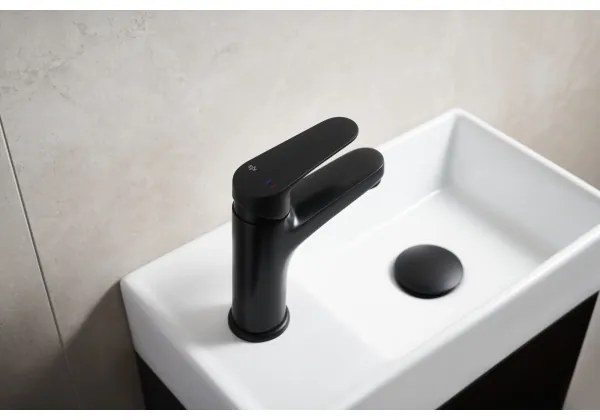 KFA Armatura 5552-815-81 - Rubinetto lavabo OTAVA 15 cm nero opaco