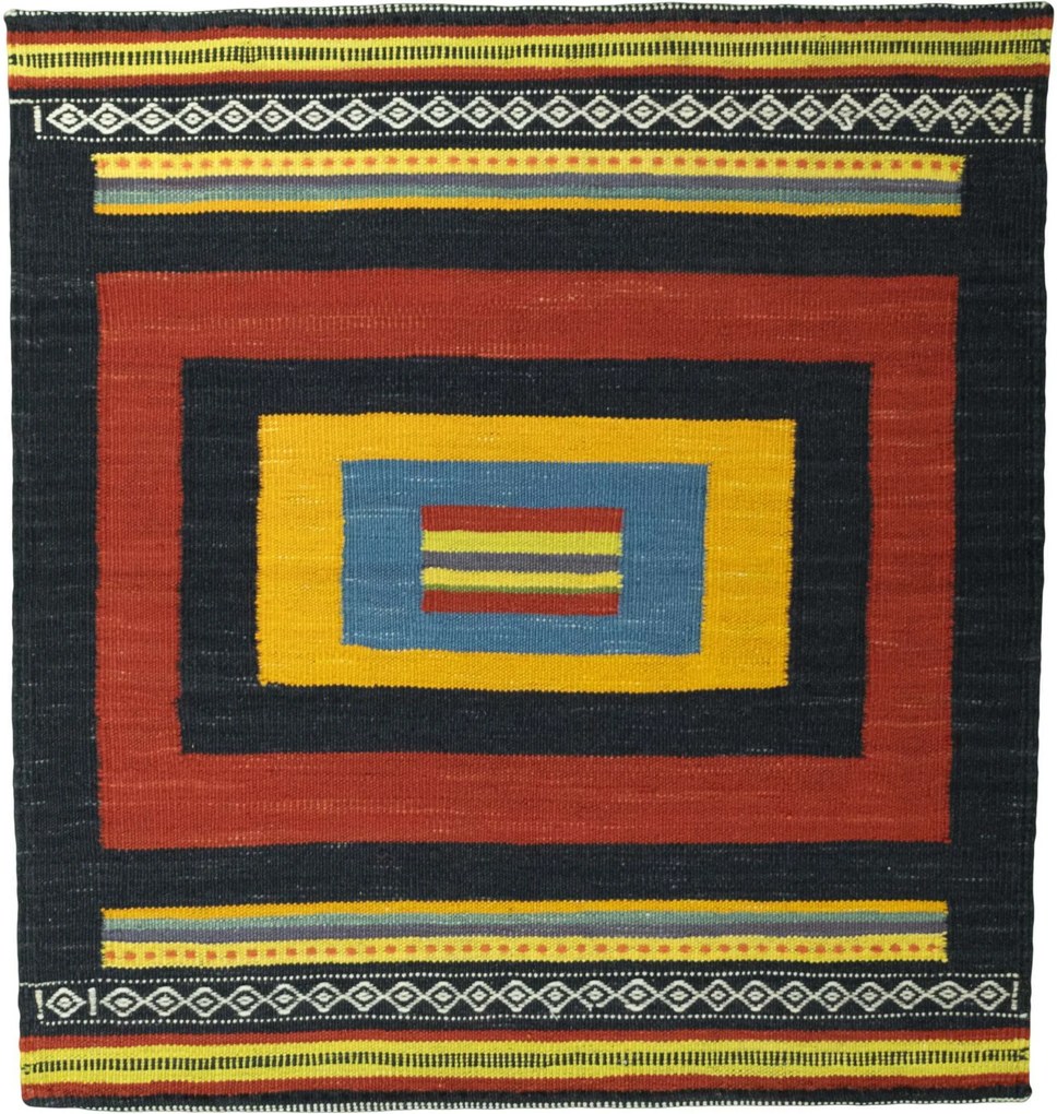 Kilim Tappeto 90x90 (Iran) Tessuto A Mano