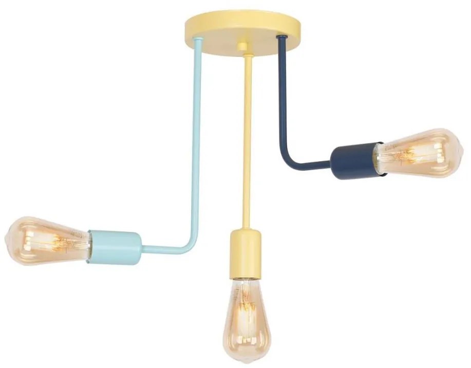 Lampadario fisso per bambini CANDELA 3xE27/60W/230V