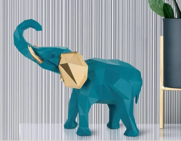 BONGELLI PREZIOSI Statua elefante stilizzato Collezione modern animal h 14