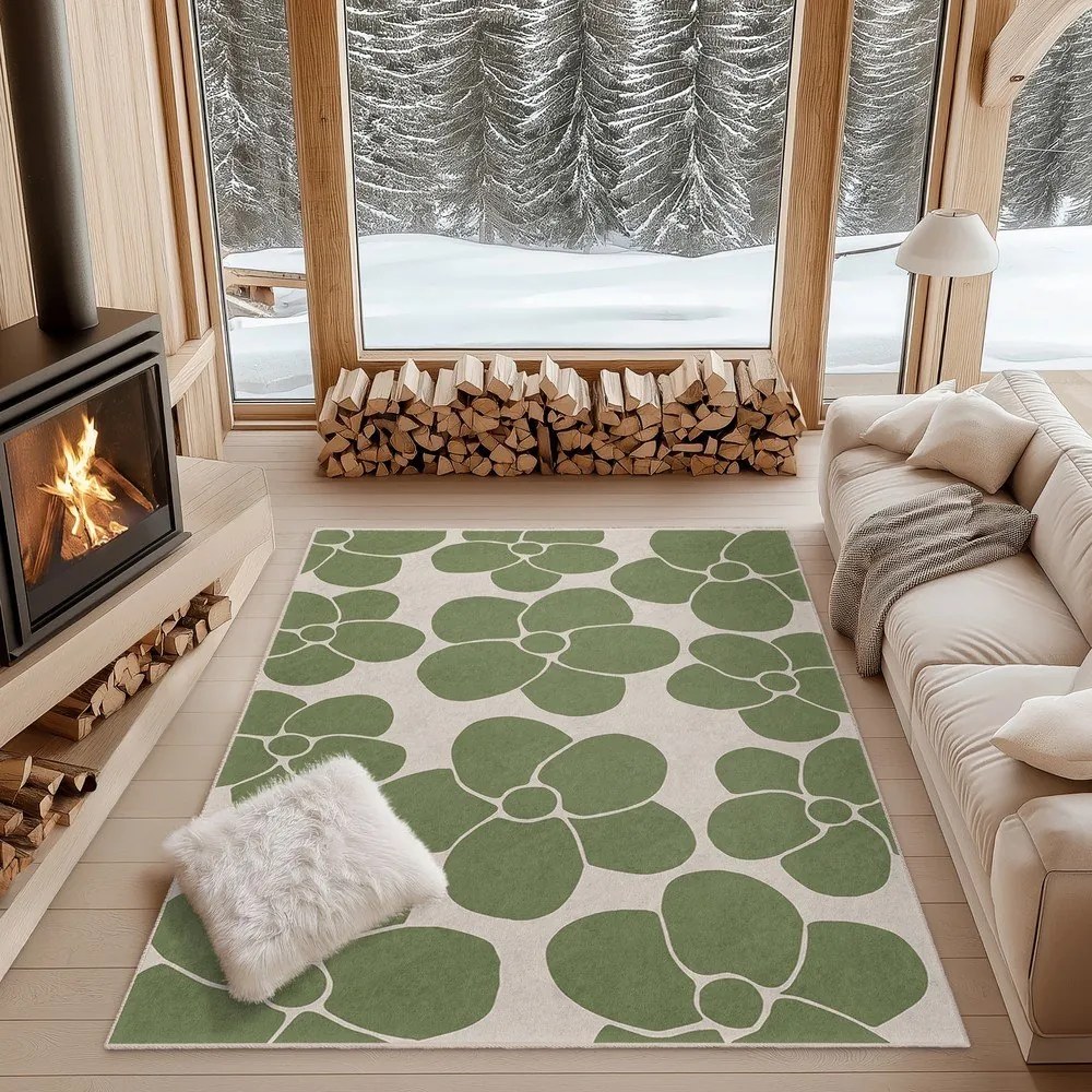 Tappeto verde lavabile 120x180 cm Green Meadow – Mila Home