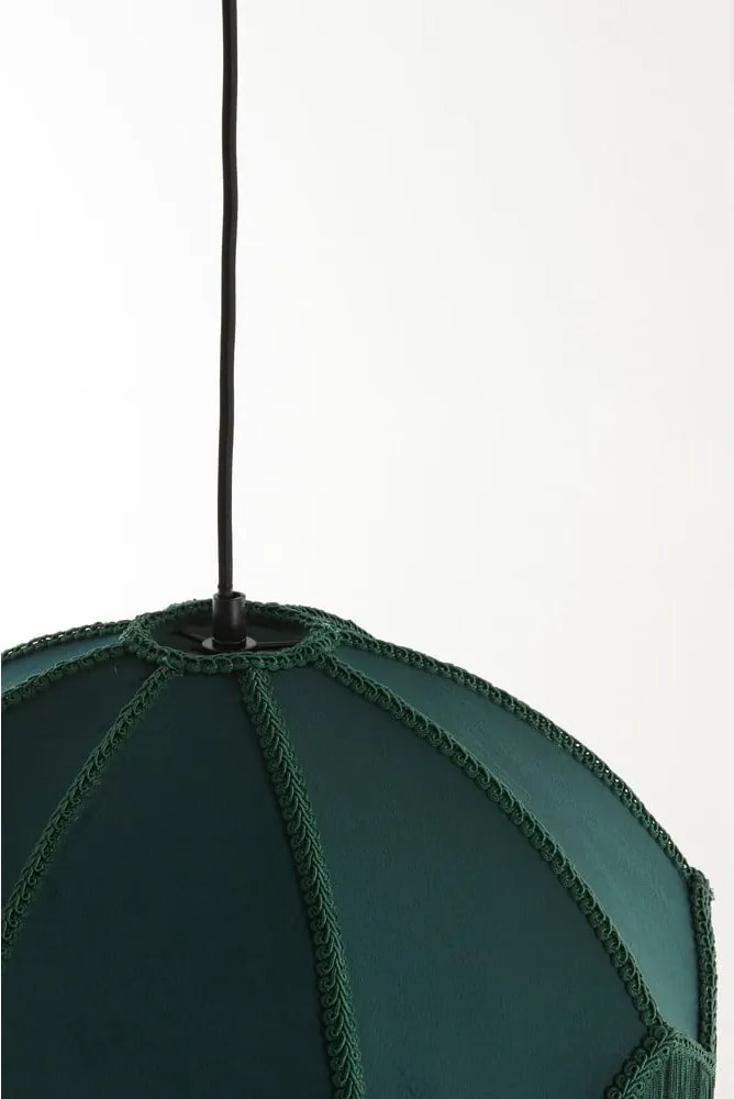 Lampadario in colore petrolio con paralume in tessuto ø 50 cm Malacia - Light &amp; Living