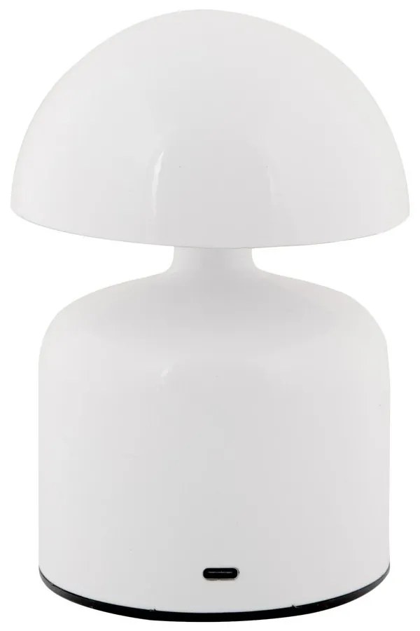 Lampada da tavolo a LED bianca con paralume in metallo (altezza 14 cm) Impetu - Leitmotiv