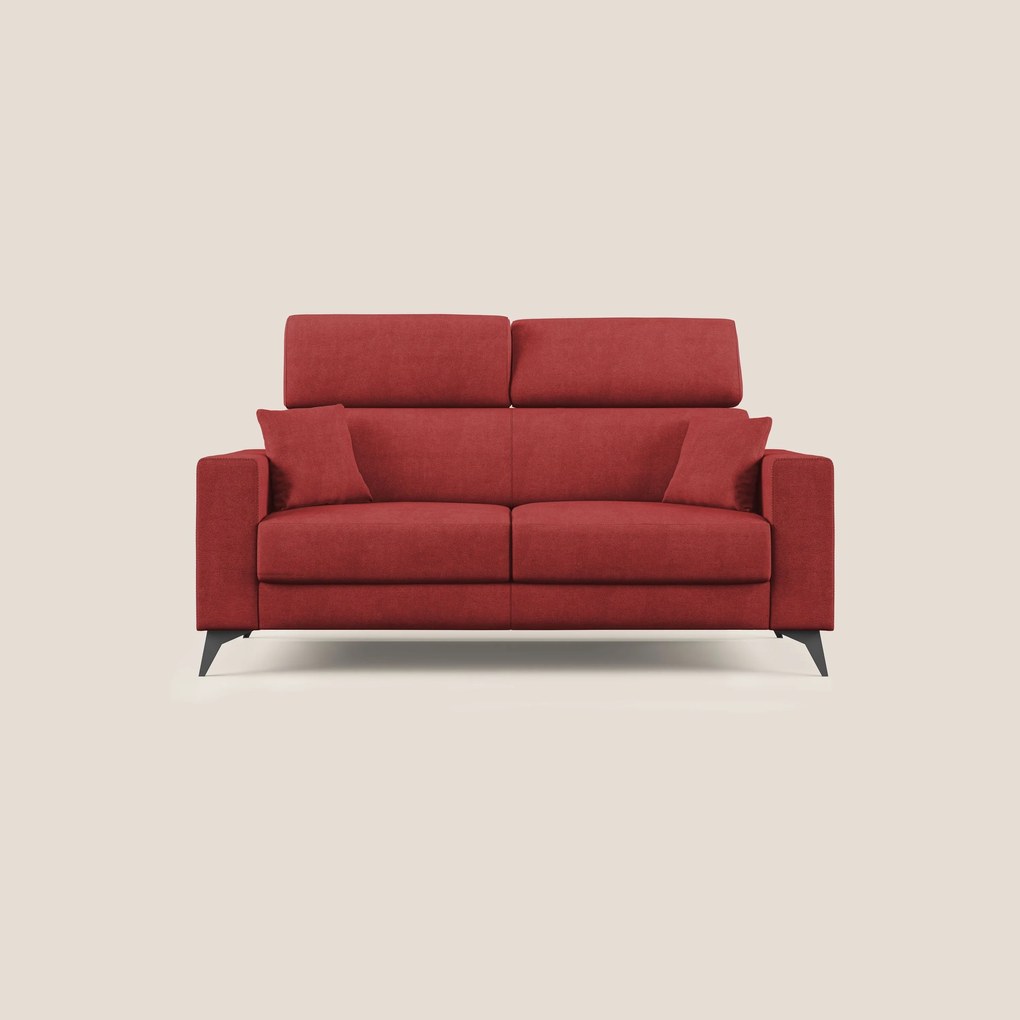 Pegaso divano letto con poggiatesta reclinabili e rivestimento T02 rosso