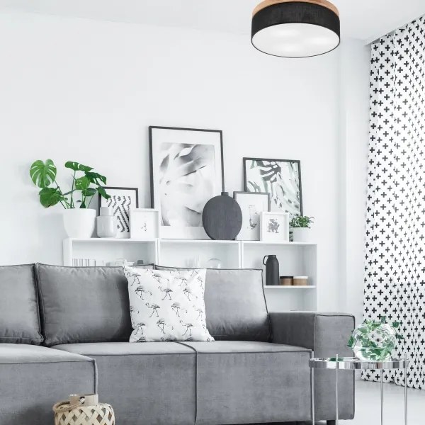 Brilagi - LED Plafoniera BELLADONNA 3xE27/15W/230V nero/quercia