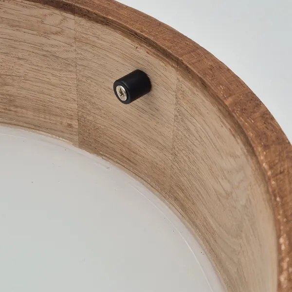 Brilagi - Plafoniera LED RGBW dimmerabile CARVALHO 1xE27/9W/230V Wi-Fi rovere diam. 27,5