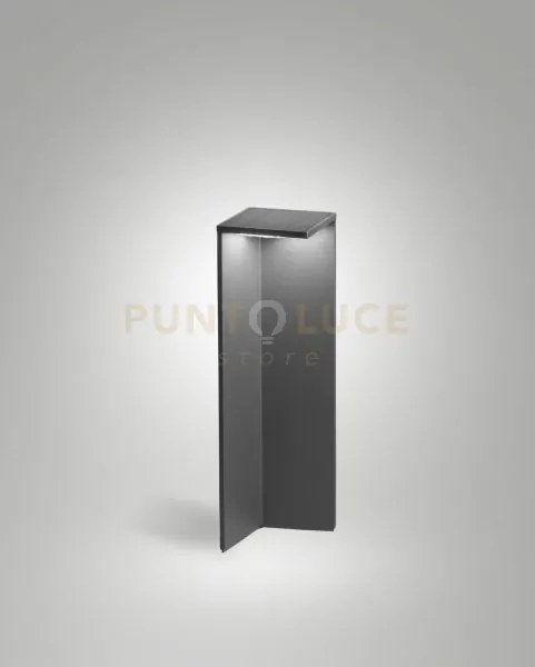 Fold paletto solar grigio scuro con pannello solare crepuscolare co...