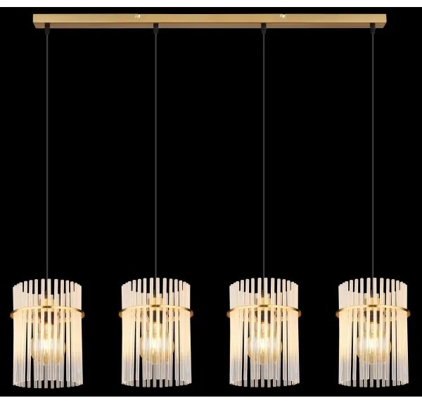 Globo 15698-4HM - Lampadario a sospensione con filo GORLEY 4xE27/60W/230V oro