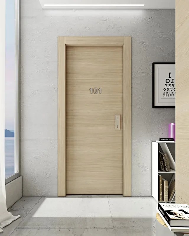 Porta per Bed & Breakfast battente Deserto olmo chiaro L 60 x H 210 cm sinistra