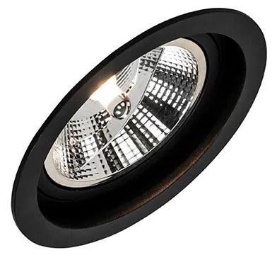 Set di 6 Fari da incasso rotondi orientabili neri - Chuck 111