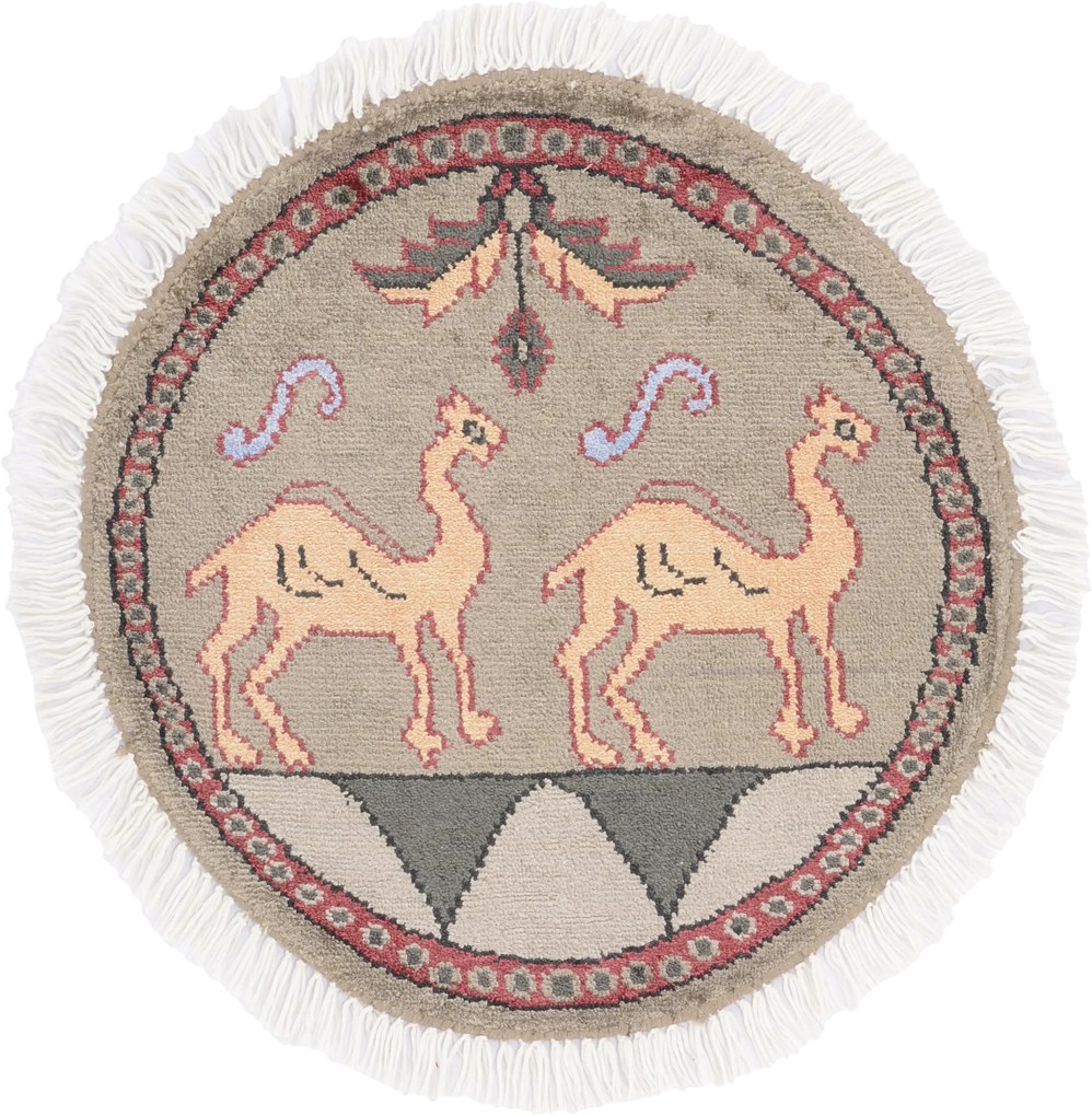 Agra Tappeto orientale 50x50 (Indian) Annodato A Mano