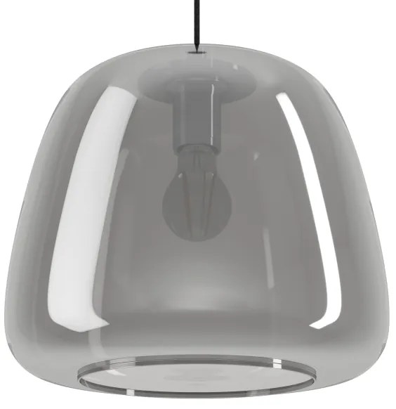 Eglo 39665 - Lampadario a sospensione con filo ALBARINO 1xE27/40W/230V diametro 35 cm fumé