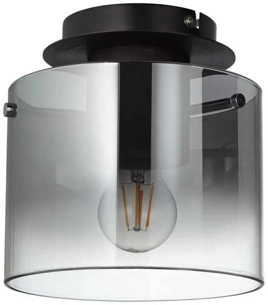 Brilliant - Plafoniera BETH 1xE27/60W/230V diam. 20 cm nero/fumé