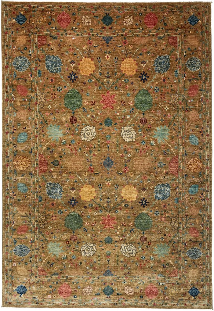 Samarkand Tappeto 300 x 210 Verde (Pakistan) Annodato A Mano