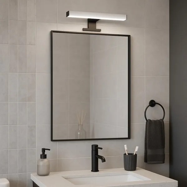 Rabalux 75051 - Illuminazione a LED per specchio da bagno OLIRO LED/6W/230V IP44 40 cm nera