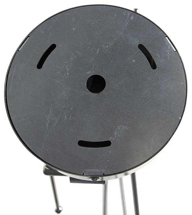 Lampada a sospensione in acciaio con paralumi in lino bianco 35 cm 2 luci - Blitz