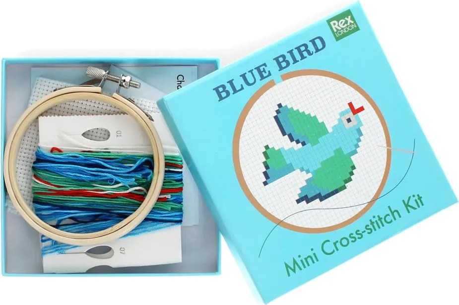 Set creativo punto-croce Cross-stitch Kit Blue Bird - Rex London