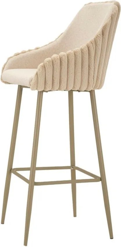 Set di sbagelli da bar color crema in imbottito con braccioli 2 pz (altezza della seduta 78 cm) Alaska – Mauro Ferretti