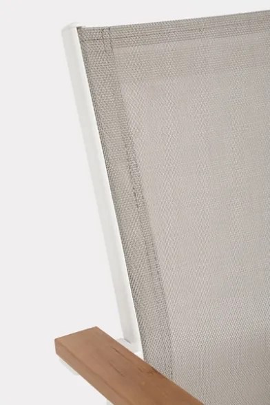 Sedia Da Esterno Con Braccioli In Alluminio E Textilene Heta Bianca Bizzotto