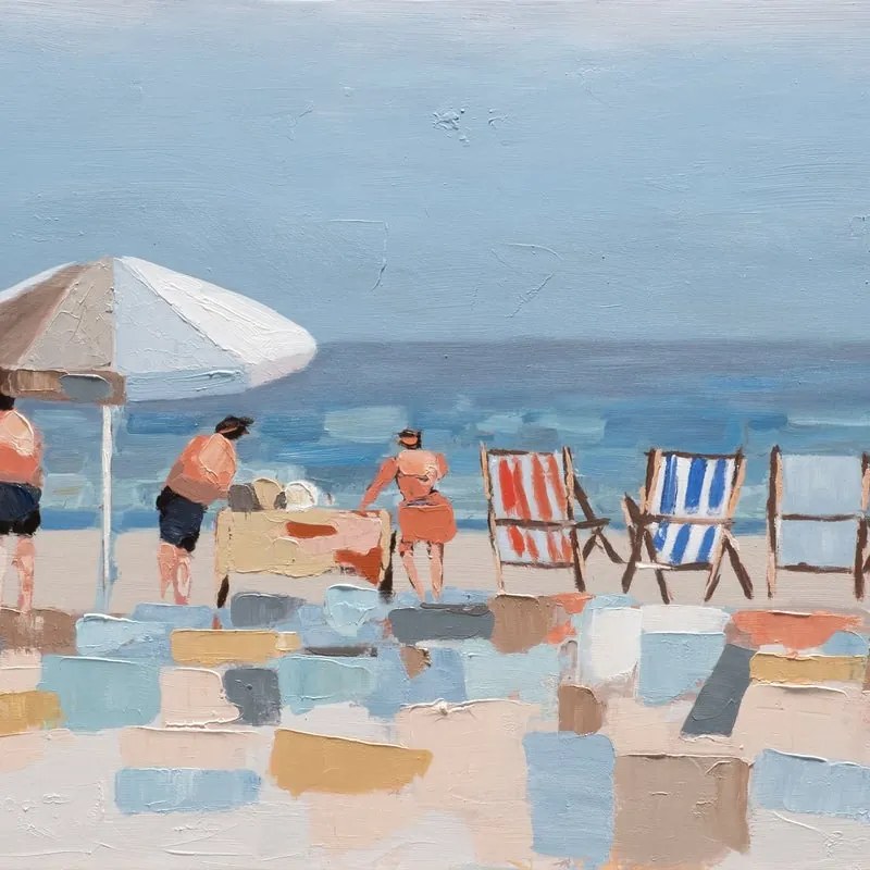 Dipinto su tela Spiaggia, multicolore 120 x 60 cm