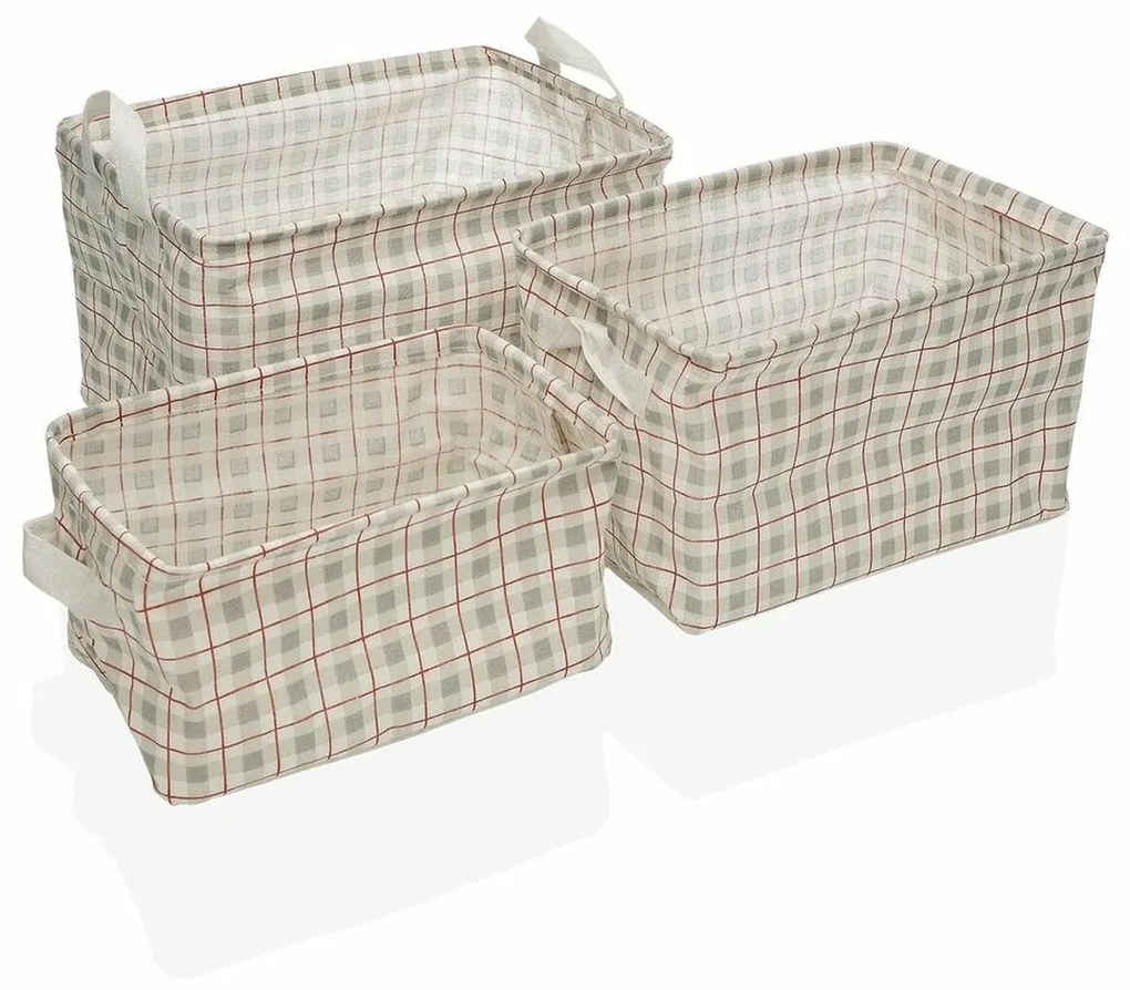 Set di Cestini Versa Camy Poliestere Tessile 3 Pezzi (25 x 22 x 35 cm)