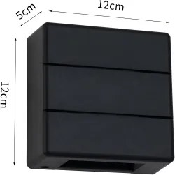 Brilagi - Lampada da parete LED per esterni DOUBLERAY LINE LED/6W/230V nero IP54