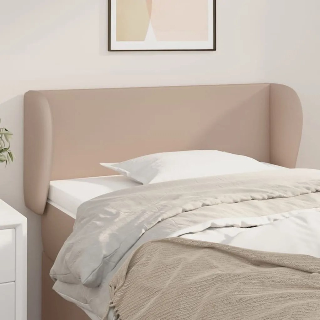 Testiera Ad Orecchio Cappuccino 103x23x78/88 Cm İn Similpelle /