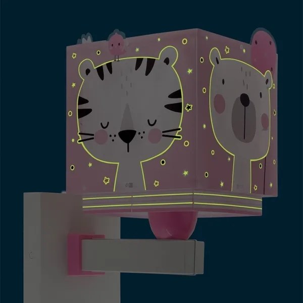 Dalber 63119S - Applique per bambini JUNGLE 1xE27/15W/230V rosa