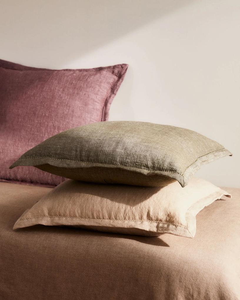 Kave Home - Fodera per cuscino Rut in lino e cotone beige 45 x 45 cm