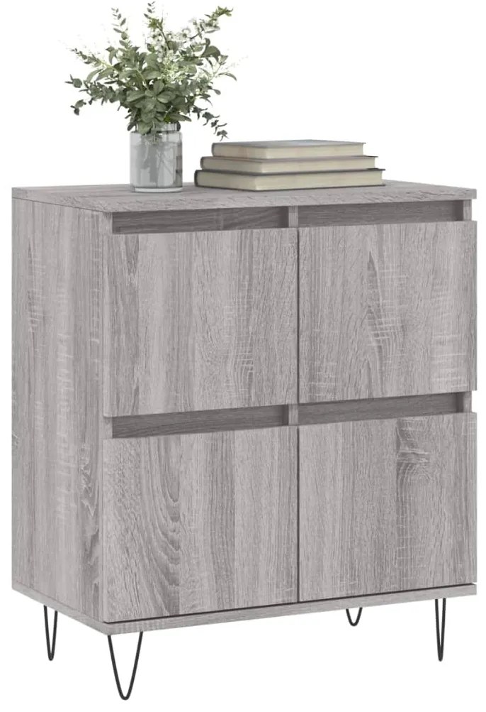 Credenza grigio sonoma 60x35x70 cm in legno multistrato