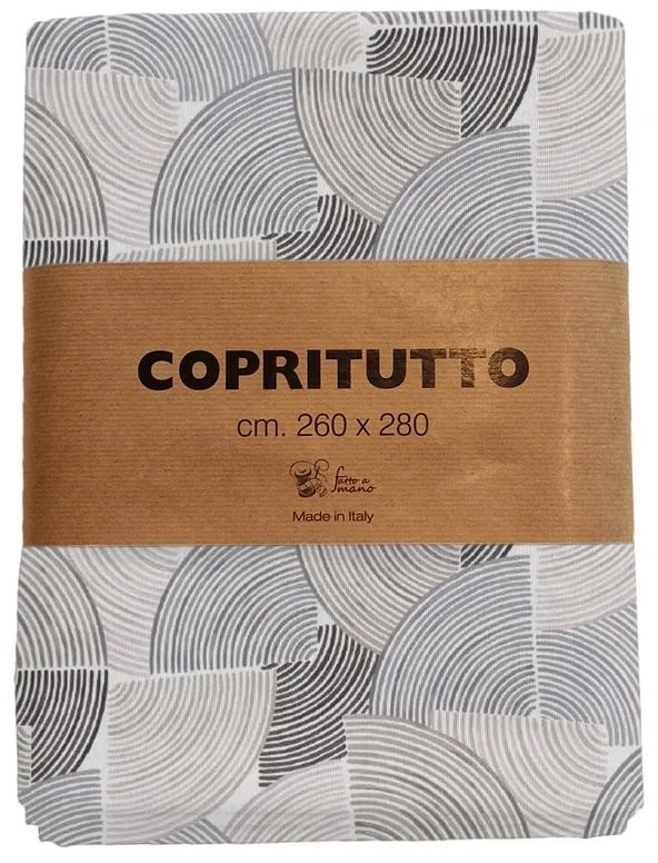 Coperta in Cotone COPRIUTTO 2 PIAZZE CM. 260x280 COTONE grigio / argento, 260x 280 cm