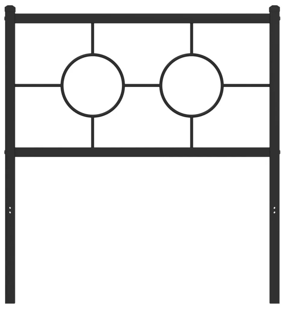 Testiera in metallo nero 75 cm