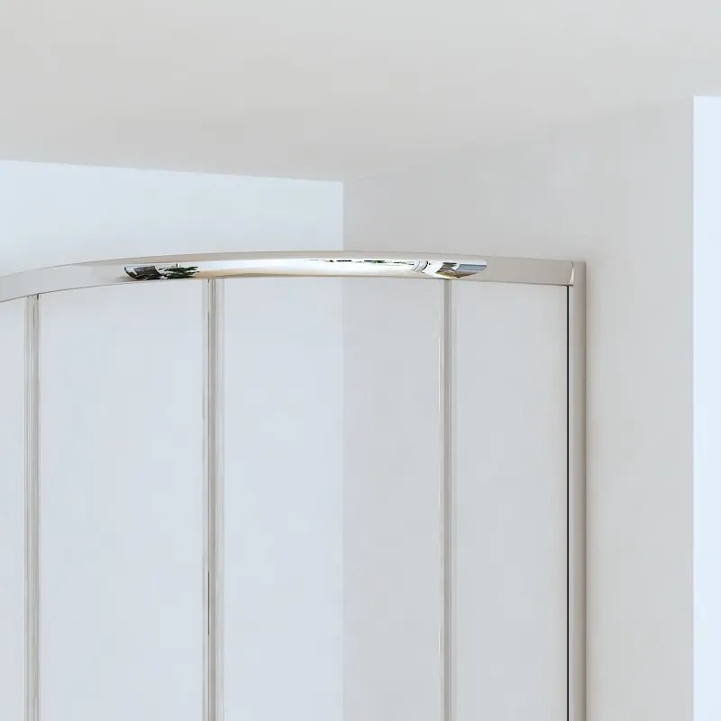 Kamalu - Box doccia 90x90cm semicircolare altezza ridotta 170 cm | CHIARA CURV-R