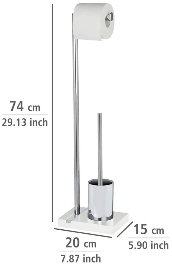 Scopino con supporto per carta igienica Noble - Wenko