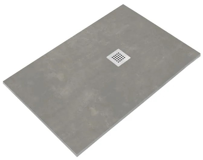 Piatto doccia SANYCCES in resina STRATO grigio scuro L 100 x L 180 x H 2.7 cm effetto pietra