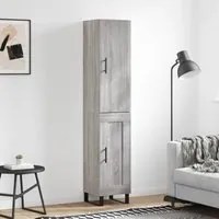 Credenza Grigio Sonoma 34,5x34x180 cm in Legno Multistrato 3199135