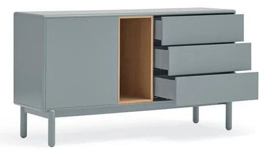 Cassettiera bassa blu-grigio 140x76 cm Corvo - Teulat