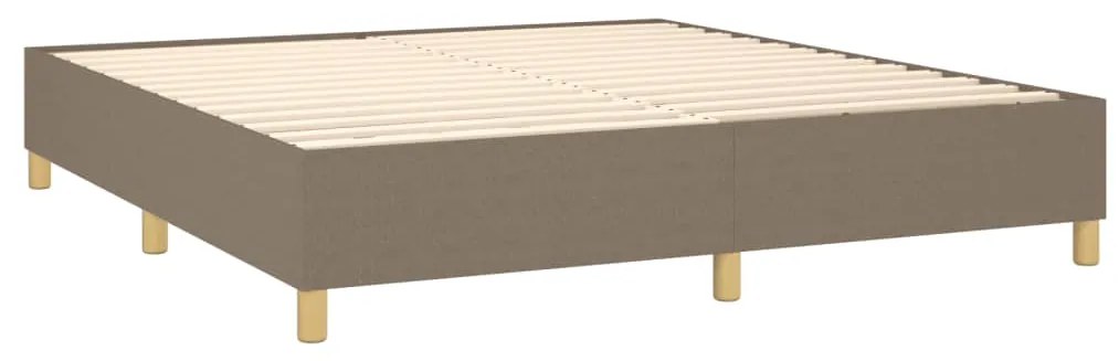 Giroletto a molle con materasso tortora 160x200 cm in tessuto