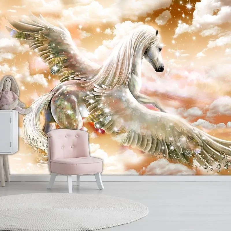 Fotomurale adesivo  Pegasus (Orange)  Larghezza x Altezza Home decor 98x70