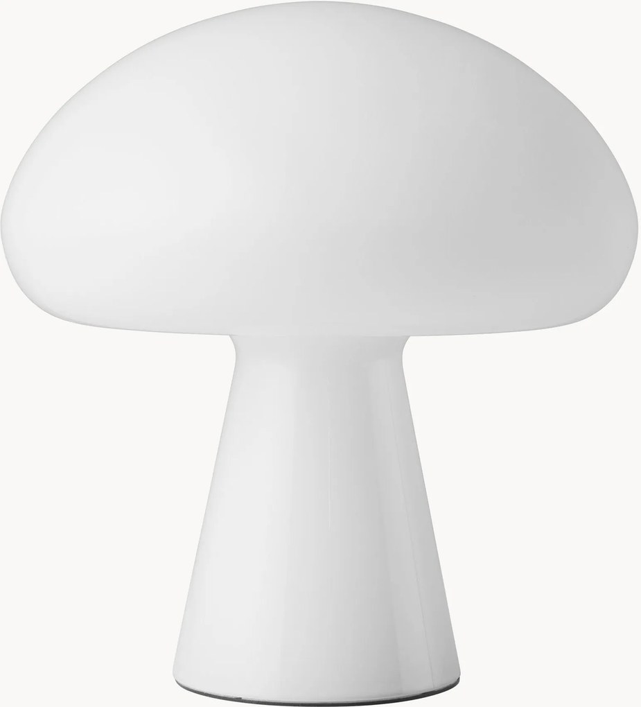 Lampada da tavolo portatile a LED in vetro soffiato con luce regolabile Obello
