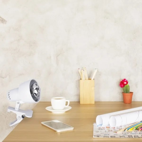 Rabalux 4356 - Lampada con morsetto CLIP 1xE14/40W/230V bianco