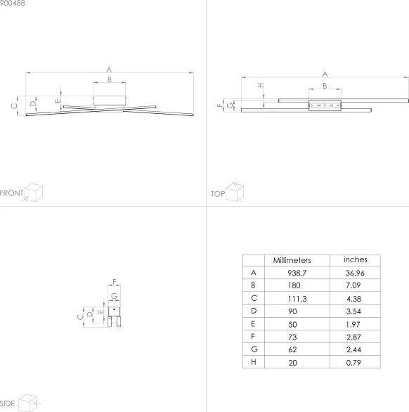 Eglo 900488 - Plafoniera LED dimmerabile PANAGRIA 2xLED/13W/230V