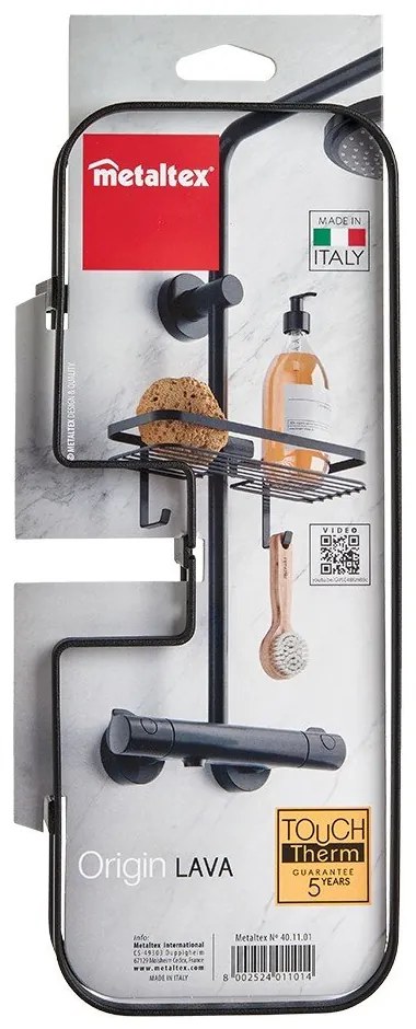 Scaffale da bagno nero Origin - Metaltex