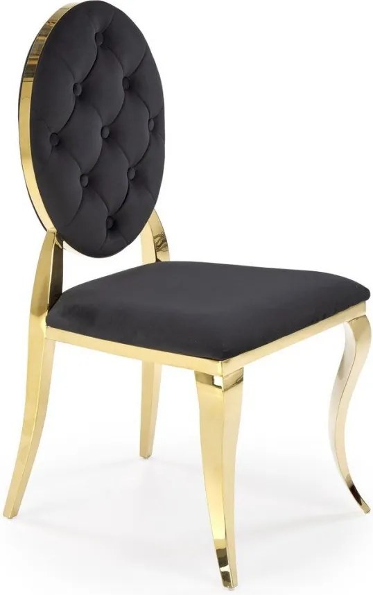 Sedia K556 velluto nero Blu19/oro Blu19/oro