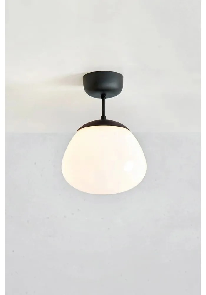 Lampada da soffitto bianca e nera con paralume in vetro ø 25 cm Rise - Markslöjd