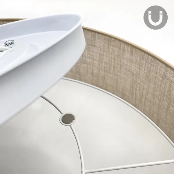 Brilagi - Plafoniera LED SIRIJA 6xE27/60W/230V diam. 80 cm beige